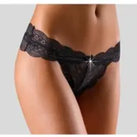 LASCANA Rioslip , Damen, Gr. 40/42, schwarz, Mesh, Spitze, Obermaterial: 85% Polyamid, 15% Elasthan, Unterhosen Rioslip, aus floraler Spitze, Topseller