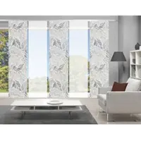 Vision S Schiebegardine "LISIO 5er SET" Gr. 1, grau, B:60cm H:260cm, Polyester, Gardinen, Schiebegardine, Schiebevorhang Digidruck 5er Set LISIO