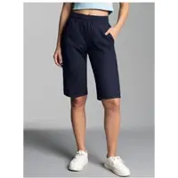 Trigema Jerseyhose "Bermuda aus Single-Jersey", Damen, Gr. 3XL, US-Größen, blau (navy), Single Jersey, 100% Baumwolle, Hosen Jerseyhose