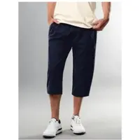 Trigema Jerseyhose "3/4 Freizeithose aus Baumwolle", Herren, Gr. XXL, US-Größen, blau (navy), Web, 100% Baumwolle, Basic, Hosen Jerseyhose