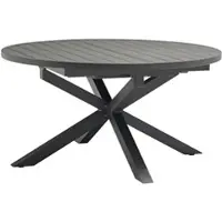 Destiny Esstisch "ARONA", grau (anthrazit, anthrazit, anthrazit), H:75cm T:145cm, Aluminium pulverbeschichtet, Tische, Esstisch, Ø145/ (oval 199x145)x75cm, Aluminium