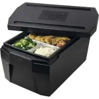 Thermo Future Box Thermobox DELUXE ECO, schwarz, Thermobehälter für GN-Behälter, Für 1x GN 1/1, Nutzhöhe: 200mm, 37 Liter