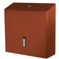 Ophardt hygiene SanTRAL Plus JRU 1 Toilettenpapierspender Jumborollen, Ø 330 mm, Papierspender ideal für eine hohe Versorgungssicherheit, Farbe: kupfer metallic, P CR