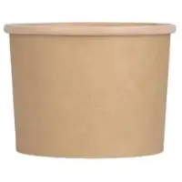 Verive Suppenbecher Pappe, braun, Ø 9,6 cm, 300 ml, Lebensmittelechter Kartonbecher mit PLA Beschichtung, 1 Karton = 20 Packungen à 25 Stück