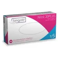 BINGOLD GmbH & Co. KG BINGOLD Nitril 30PLUS Einweghandschuh, dunkelblau, Besonders geeignet für die Verwendung mit Lebensmitteln, puderfrei, 1 Karton = 10 Packungen à 100 Stück, Größe S