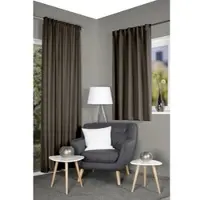 Home wohnideen 1100000002199 "ESKAMIO" Gr. 4, braun, B:135cm H:225cm, Polyester, Gardinen, 1100000002199, Thermo, Blickdicht, Leinenstruktur, Überbreite