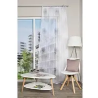 Home wohnideen Vorhang "RAWLINS" Gr. 3, grau, B:140cm H:225cm, Microfaser, Polyester, Gardinen, Vorhang, Schal aus Voile bedruckt
