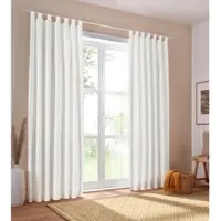 Otto Home Vorhang "Parry" Gr. 2, beige (natur), B:140cm H:175cm, Polyester, Recyceltes Material, Gardinen, Vorhang, 2-er Set, blickdicht, monochrom, basic, Topseller