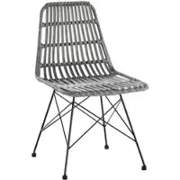 MiaMöbel Stuhl 'Keno' Metall, Polyrattan