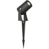 Beneito Faure Sair - 10 W runder LED-Strahler IP65, Schwarz, 2200 K - Gartenleuchte für Pflanzen oder Hecken, H36 cm -
