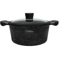 Bollire BR-1103 Milano Kochtopf inkl. Deckel, Gusseisen/Gussaluminium, 24 cm Durchmesser, Induktionsherd-geeignet, Antihaftbeschichtung