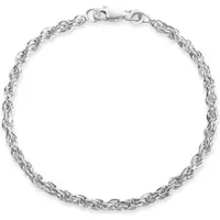 Firetti Armband "Schmuck Geschenk Silber 925 Armschmuck Armkette Armband Kordelkette" Gr. 21, silber (silberfarben), Armbänder, Damen, 21, Silber 925 (Sterlingsilber), Armband, Made in Germany