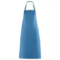Bernhard Leiber KG Leiber Latzschürze, ca. 100 cm lang, mit Tasche, Schürze ideal für die Gastro und Lebensmittelindustrie, Farbe: türkis