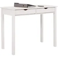 Home affaire Schreibtisch "Gava", weiß (weiß, weiß, weiß), B:100cm H:80cm T:50cm, Tische, Schreibtisch, massives Kiefernholz, für das home office, Breite 100/120/140 cm