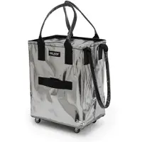 Hulken Shopper mit Rollen, medium Bag silberfarben, Designer Alex & Yoni Sheleq, 40x56x30 cm