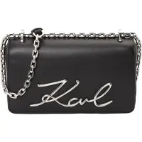 Karl Lagerfeld K/Signature kleine Umhängetasche Schwarz/Nickel