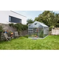 Vitavia Gewächshaus "Venus 6200", silber (silberfarben), B:192cm T:317cm, Gewächshäuser, Gewächshaus