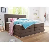 Collection Ab Boxspringbett "Ninoni", braun, B:215cm L:210cm, Komplettbetten, Boxspringbett, inkl. Bettkasten, Topper und wahlweise mit LED-Beleuchtung