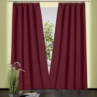 Weckbrodt Vorhang "Sento" Gr. 3, rot (bordeaux), B:135cm H:230cm, Baumwolle, Polyester, Gardinen, Vorhang, Baumwolle, blickdicht, matte Struktur, unifarben, Gardine, Store