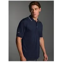 Trigema Poloshirt "Poloshirt aus atmungsaktivem COOLMAX-Material", Herren, Gr. M, blau (navy), Trikot, 100% Polyester (recycelt), Basic, ohne Ausschnitt, Shirts Poloshirt