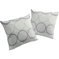 Wirth Dekokissen "Zirbello" Gr. 3, grün (mint, kreise), B:40cm L:60cm, Baumwolle, Polyester, Dekokissen_Sitzkissen_Kissenhüllen, Dekokissen, Kissenhülle ohne Füllung, 2 Stück