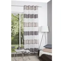 Home wohnideen Vorhang "WALTER" Gr. 4, grau (stein), B:140cm H:245cm, Polyester, Gardinen, Vorhang, Ösenschal WALTER Querstreifen