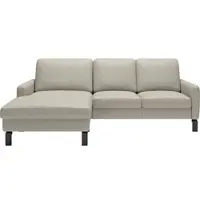 Home affaire Ecksofa "Lecce, L-Form, Federkernpolsterung, Breite 224 cm", taupe, B:224cm H:86cm T:164cm, 100% Polyester, Sofas, Ecksofa, inkl. saugroboterfreundliche Höhe & schmale Armlehnen
