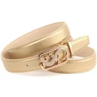 Anthoni Crown Ledergürtel , Damen, Gr. 85, gold, Rindsleder, Gürtel Ledergürtel