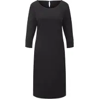 Goldner Jerseykleid mit Krepp-Qualität in schwarz | Gr.: 52