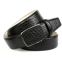 Anthoni Crown Ledergürtel , Herren, Gr. 95, schwarz, Leder, Gürtel Ledergürtel, mit Prägung in Walross-Optik