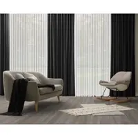 Wirth 1100000002199 "Dim out" Gr. 2, schwarz, B:142cm H:175cm, Jacquard, Polyester, Gardinen, 1100000002199