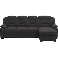 Cotta Ecksofa "Marcus L-Form", schwarz, B:262cm H:99cm T:162cm, 100% Polyester, Sofas, Ecksofa, wahlweise mit Bettfunktion