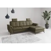 Sit&More Ecksofa SIT & MORE "Zora", olive, B:262cm H:92cm T:164cm, Sofas, Ecksofa