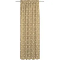 Adam Audio Vorhang ADAM "Retro Floret" Gr. 4, gelb (curry), B:142cm H:245cm, Jacquard, Baumwolle, Gardinen, Vorhang, aus 100% Bio-Baumwolle