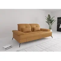 Sit&More 2,5-Sitzer SIT & MORE "Amica, inkl. Sitztiefenverstellung und Armteilverstellung", braun (curry), B:202cm H:90cm T:122cm, Sofas, 2 5-Sitzer, wahlweise mit Kopfteilverstellung und Schlaffunktion