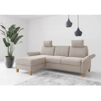 Otto Home Ecksofa "Rochelle, L-Form", grau (elefant), B:251cm H:90cm T:164cm, 100% Polyester, Sofas, Ecksofa, wahlweise mit Armteilverstellung, Schlaffunktion und Bettkasten