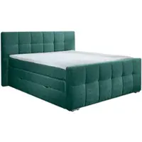 Home affaire Boxspringbett "Rosà", grün, B:204cm L:224cm, Komplettbetten, Boxspringbett, H3/H3, H3/H4, H4/H4 möglich
