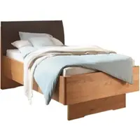 Wiemann Holzbett "Cardiff, Bettgestell, Bettrahmen, teilmassiv, mit Polsterkopfteil", erle teilmassiv, B:90cm L:220cm, Betten, Holzbett, Fußteil aus Massivholz, verschiedene Größen