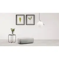 Trendmanufaktur Polsterhocker "Shawn elegant und bequem", grau (ghost grau), B:100cm H:44cm T:50cm, 100% Polyester, Hocker, Polsterhocker, organische Form, mit hochwertigem Bezug