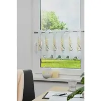 Stickereien Plauen Panneaux "Saskia" Gr. 4, weiß, B:193cm H:45cm, Voile, Polyester, Gardinen, Panneaux
