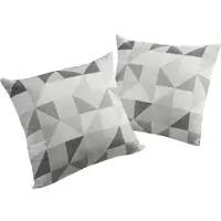 Wirth Dekokissen "Berlare" Gr. 2, grau (grau, kreise), B:50cm L:50cm, Baumwolle, Polyester, Dekokissen_Sitzkissen_Kissenhüllen, Dekokissen, Kissenhülle ohne Füllung, 2 Stück