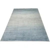 Oci Die Teppichmarke Teppich "Ecoline" Gr. 8, blau, B:250cm H:7mm L:350cm, Viskose, Teppiche, Teppich, Kurzflor, dezenter Glanz, Viskose, Handweb, Wohnzimmer