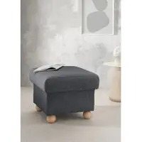 Home affaire Hocker "Torello", grau (anthrazit), B:56cm H:46cm T:56cm, 100% Polyester, Hocker, Hocker