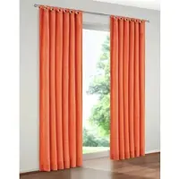 Wirth Vorhang "Warnow" Gr. 18, orange (terra), B:172cm H:245cm, Chenille, Polyacryl, Gardinen, Vorhang