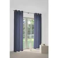 Wirth Vorhang "Sepino" Gr. 3, blau, B:132cm H:220cm, Jacquard, Obermaterial: 75% Polyester, 25% Baumwolle, Gardinen, Vorhang