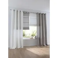 Kutti Heimtextilien 1100000002199 "Metis Leinen" Gr. 3, beige (creme), B:140cm H:225cm, Leinen, Gardinen, 1100000002199, blickdicht, natürliche Leinen-Gardine, einfarbig, pflegeleicht, Basic