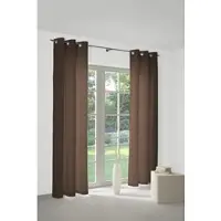 Wirth Vorhang "NEUFAHRN" Gr. 2, braun, B:135cm H:175cm, Jacquard, Polyacryl, Polyester, Gardinen, Vorhang