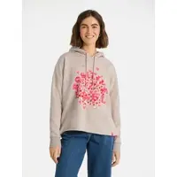 LIEBLINGSSTÜCK Hoodie "IzzyL", Damen, Gr. 3XL, 130, beige melange, 80% Baumwolle, 20% Polypropylen, normal, V-Ausschnitt, Sweatshirts Hoodie, mit 80% Baumwolle