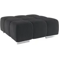 Cotta Hocker "Orion", charcoal, B:103cm H:42cm T:103cm, 100% Polyester, Hocker, Hocker