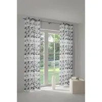 Wirth Vorhang "Berlare" Gr. 3, grau (dunkelgrau), B:132cm H:225cm, Jacquard, Baumwolle, Polyester, Gardinen, Vorhang